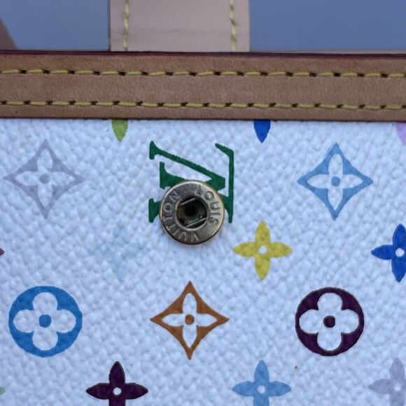 Louis Vuitton Murakami Multi-Color White Leather Agenda PM Diary Passport Holder - Picture 6 of 7